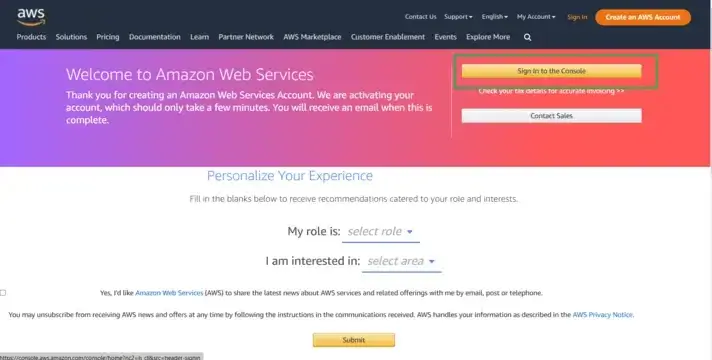 Buy AWS account